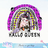 Hallo queen sublimation design, png for sublimation, Farm Animials vibes png, halloween animals png