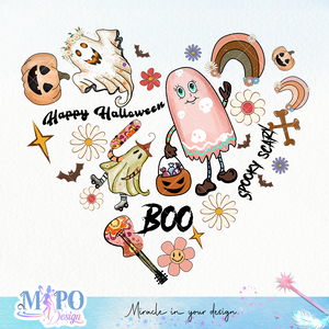 Halloween Boo Spooky scary sublimation 