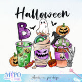 Halloween Boo Sublimation design, png for sublimation, Hobbies vibes png, Halloween coffee png