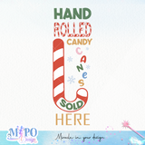 Hand rolled candy canes sold here sublimation