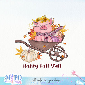 Happy Fall Y'all sublimation design, png for sublimation, Autumn PNG, Positive vibe PNG, Autumn vibe PNG