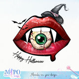 Happy Halloween sublimation design, png for sublimation, Halloween characters sublimation, Halloween Lips design