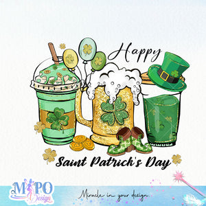 Happy Saint Patrick's day sublimation design, png for sublimation, Patrick's day PNG, Holiday PNG