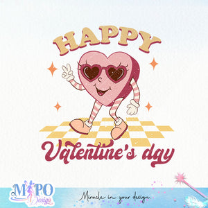 Happy Valentine's day sublimation design, png for sublimation, Valentine PNG, Retro valentine PNG