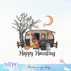 Happy haunting sublimation design, png for sublimation, Retro Halloween design, Halloween styles