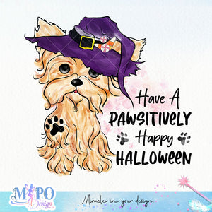 Have A Pawsitively Happy Halloween sublimation