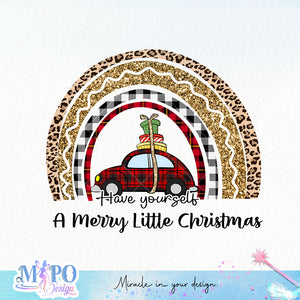Have Yourself A Merry Little Christmas sublimation design, png for sublimation, Rainbow PNG, Christmas rainbow PNG