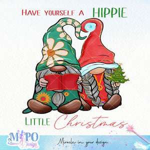 Have yourself a hippie little christmas sublimation design, png for sublimation, Hippe Christmas PNG, retro vibes PNG