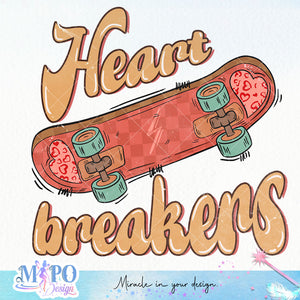 Heart breakers sublimation design, png for sublimation, Valentine PNG, Retro valentine PNG