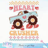 Heart crusher SVG design, svg for sublimation, Valentine SVG, Retro Valentine ugly sweater SVG