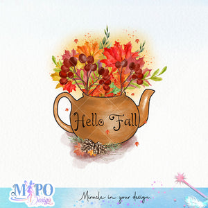 Hello Fall sublimation design, png for sublimation, Autumn PNG, Positive vibe PNG, Autumn vibe PNG