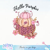 Hello Pumpkin sublimation design, png for sublimation, Autumn PNG, Positive vibe PNG, Autumn vibe PNG