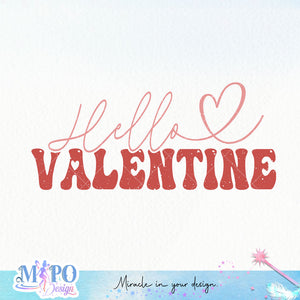 Hello Valentine SVG design