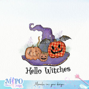 Hello witches sublimation design, png for sublimation, Witch PNG, Halloween characters PNG