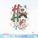 Ho Ho Ho sublimation design, png for sublimation, Christmas PNG,  Christmas Cat PNG