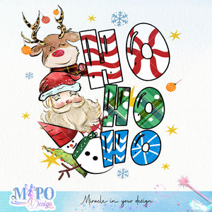 Ho ho ho sublimation design, png for sublimation, Christmas PNG, Christmas vibes PNG