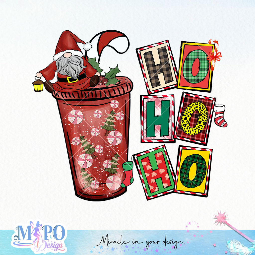 Santa Claus HoHoHo 1 PNG file Merry Christmas Sublimation Ho