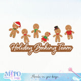 Holiday Baking Team sublimation design, png for sublimation, Christmas PNG, Christmas vibes PNG