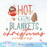 Hot cocoa cozy blankets christmas movies sublimation design, png for sublimation, Winter PNG, Seasons vibes PNG