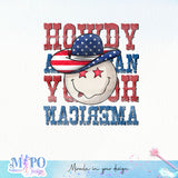 Howdy America sublimation design, png for sublimation, 4th Of July Png, Independence Day vibes PNG