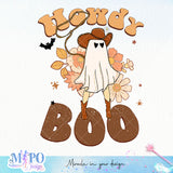 Howdy Boo sublimation design, png for sublimation, Western Halloween design, Halloween styles png