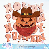 Howdy Pumpkin sublimation design, png for sublimation, Western Halloween design, Halloween styles png