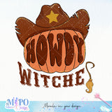 Howdy Witches sublimation design, png for sublimation, Western Halloween design, Halloween styles png