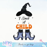 I Smell A Child sublimation design, png for sublimation, Halloween characters sublimation, Pregnancy witch design