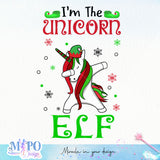 I'm the unicorn ELF sublimation design, png for sublimation, Christmas PNG, Christmas vibes PNG