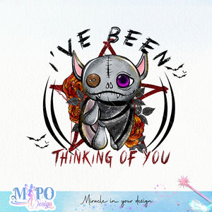 I've been thinking of you sublimation design, png for sublimation, Halloween png, Voodoo dolls png png