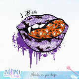 I bite sublimation design, png for sublimation, Halloween characters sublimation, Halloween Lips design