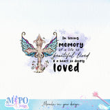 In loving memory of a life so beautiful lived & a heart so deeply loved sublimation design, png for sublimation, memorial PNG