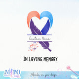 In loving memory sublimation design, png for sublimation, memorial vibes png, mother's day png