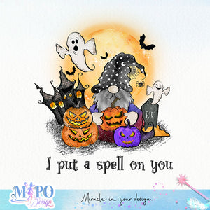 I put a spell on you sublimation design, png for sublimation, Retro Halloween design, Halloween styles