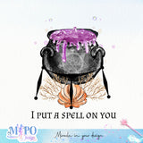 I put a spell on you sublimation design, png for sublimation, Halloween characters sublimation, Mermaid design