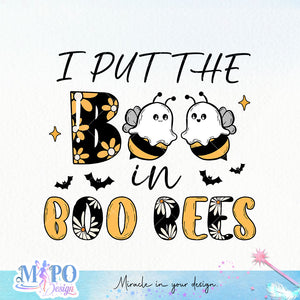 I put the boo in boo bees sublimation design, png for sublimation, Boo halloween design, Halloween styles, Retro halloween design