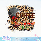I run on coffee & christmas cheer sublimation design, png for sublimation, Christmas PNG, Christmas vibes PNG