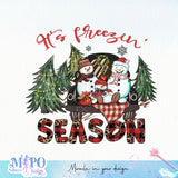 It's freezin' season sublimation design, png for sublimation, Christmas PNG, Christmas vibes PNG