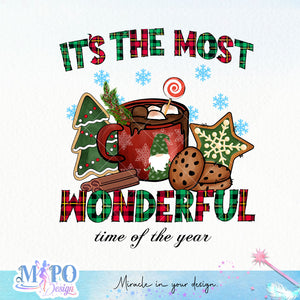 It's the most wonderful time of the time sublimation design, png for sublimation, Christmas PNG, Christmas vibes PNG