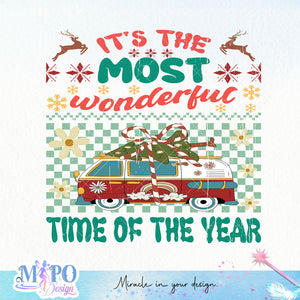 It's the most wonderful time of the year sublimation design, png for sublimation, Christmas PNG,  Christmas SVG