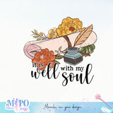 It is well with my soul Sublimation design, png for sublimation, Envelope PNG, Hobbies PNG