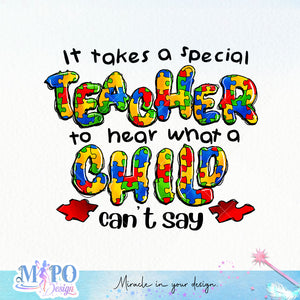 It takes a special teacher to hear what a child can’t say sublimation