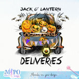 Jack O' Lantern Deliveries sublimation design, png for sublimation, Halloween characters sublimation, Jack o' Lanterns design