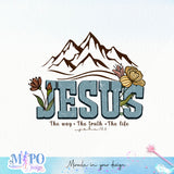 Jesus the way the truth the life John 14 6 sublimation design, png for sublimation, Jesus sublimation, Christian png