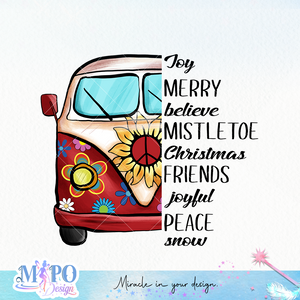 Joy merry believe mistletoe christmas friends joyful peace snow sublimation design, png for sublimation, Hippe Christmas PNG, retro vibes PNG