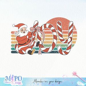 Joy sublimation design, png for sublimation, Christmas PNG, Retro Christmas PNG