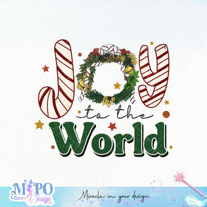 Joy to the world sublimation design, png for sublimation, Christmas Vintage PNG, Santa PNG