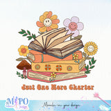 Just One More Chapter sublimation design, png for sublimation, retro sublimation, inspiring png