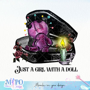 Just a girl with a doll sublimation