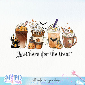 Just here for the treat sublimation design, png for sublimation, Retro Halloween design, Halloween styles